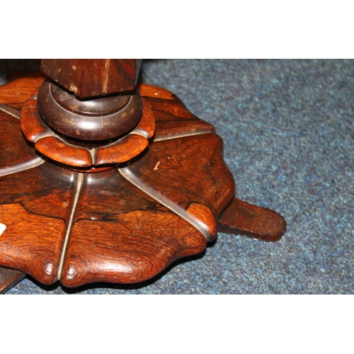 844 - Victorian rosewood revolving stool with needlework tapestry top, 45cm tall. 