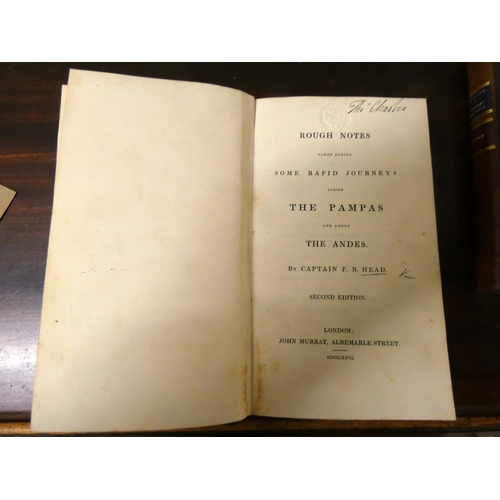 221 - HEAD CAPT. F. B.  Rough Notes taken during Some Rapid Journeys across The Pampas and among... 