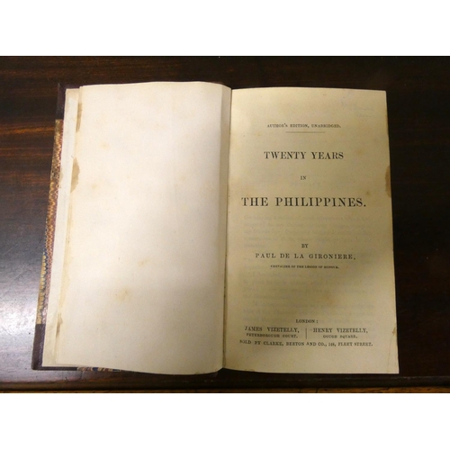 223 - DE LA GIRONIERE P.  Twenty Years in The Philippines. 