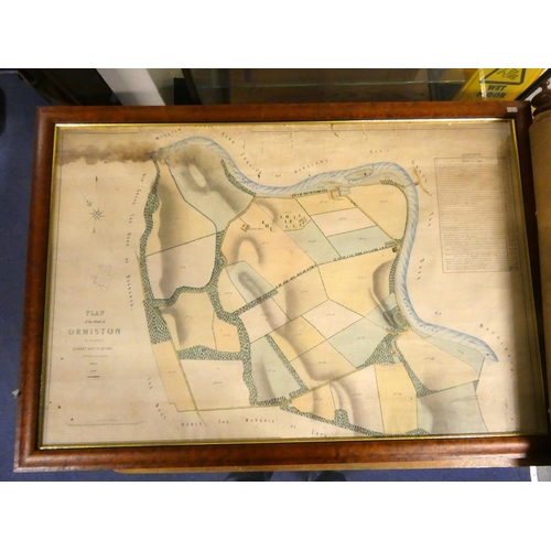 225 - MCPHERSON W., Surveyor.  Plan of the Estate of Ormiston. Pen, ink & watercolour with d... 