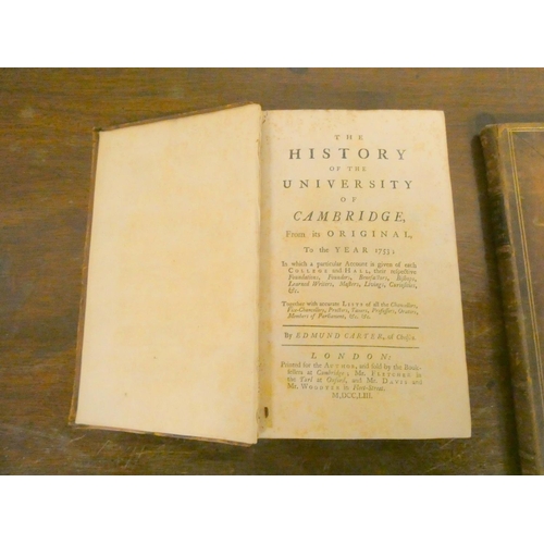 238 - CARTER EDMUND,  The History of the University of Cambridge From Its Original to the Year 1... 