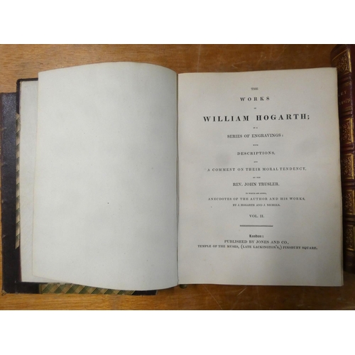 286 - TRUSLER REV. JOHN.  The Works of William Hogarth. 2 vols. Eng. frontis & plates. Quart... 