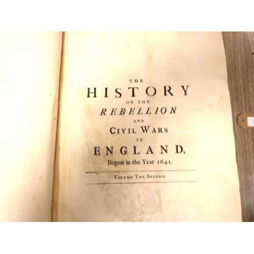 299 - CLARENDON EARL OF.  The History of the Rebellion & Civil Wars in England. 3 vols. Mounted eng. p... 