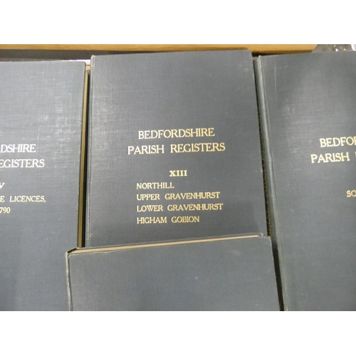 36 - EMMISON F G.  Bedfordshire Parish Registers. Vols. 1 to 14. Ltd. eds. of only 60 or 100. T... 