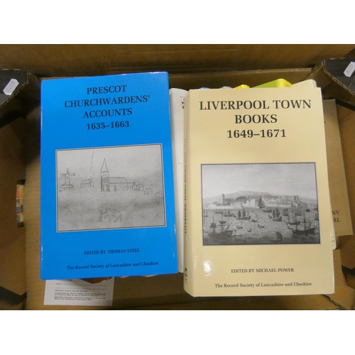 37 - RECORD SOCIETY OF LANCASHIRE & CHESHIRE.  Works. Vols. 126 to 137, each in d.w's. 1988-2002... 