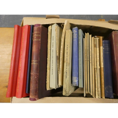 47 - Local History.  A carton of vols., Wills, Registers & Records.