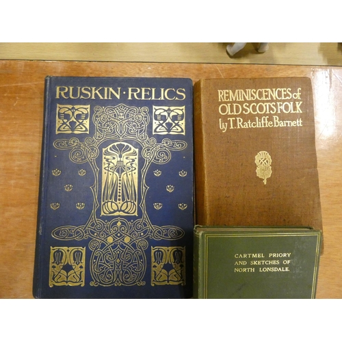 68 - COLLINGWOOD W. G.  Ruskin Relics. Illus. Royal 8vo. Stylish blue cloth gilt. 1903; also 2 ... 