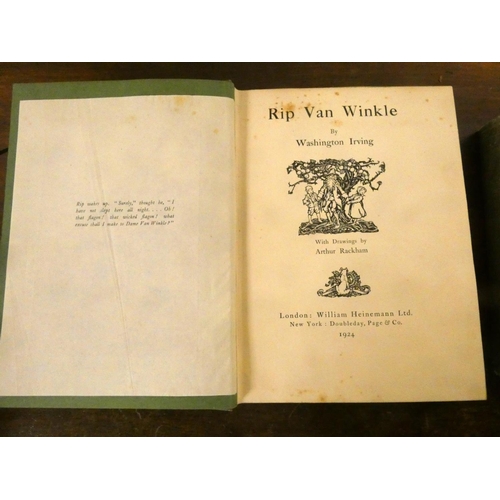 94 - RACKHAM ARTHUR (illus). Rip Van Winkle. Tipped in col. plates. Orig. green cloth, foxing to early te... 