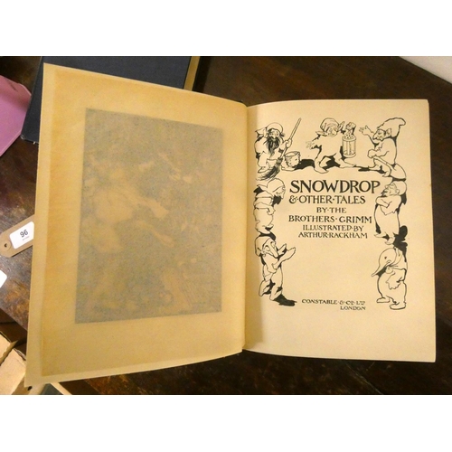 96 - RACKHAM ARTHUR (illus).  Snowdrop & Hansel & Grethel. 2 vols. Tipped in col. plates. Qu... 