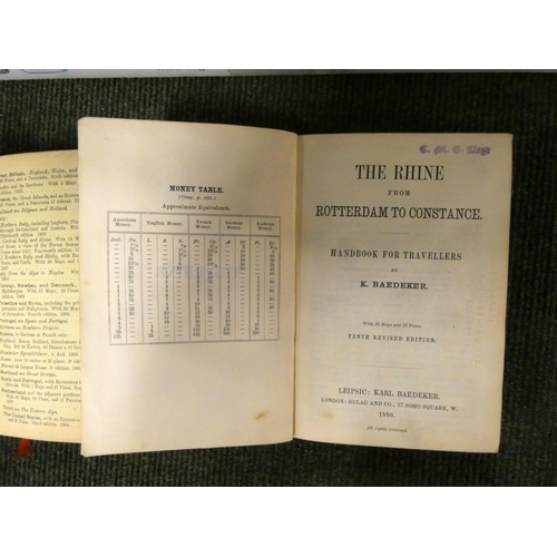 99 - BAEDEKER. Guides for Switzerland, 1899; Northern Germany, 1904 & Northern France, 1909. Each wit... 