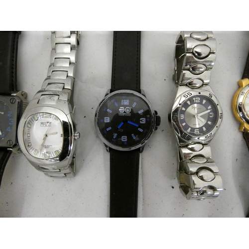 108 - Ten modern men's sports watches to include Ice, Citron, Lorus, Crosshatch etc.