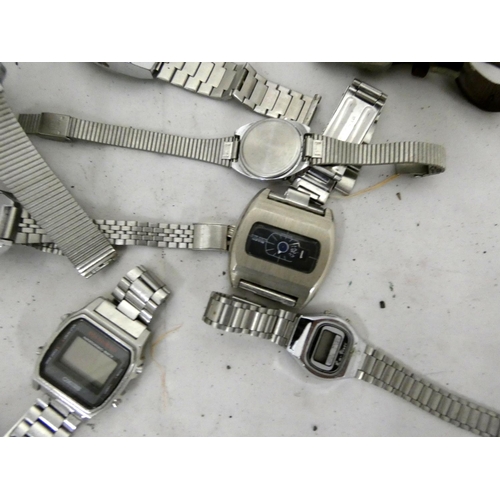 111 - Various LCD and digital watches including Casio, Buler, Seiko, Imado etc.