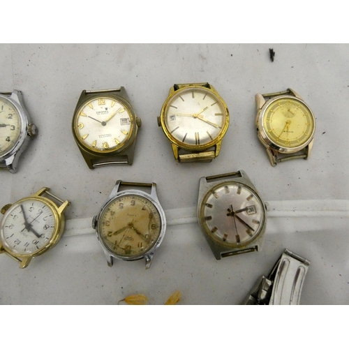 112 - Large bag of manual wind watches including Banca, Sterling, Ilona, Ingersoll, Rotary etc.