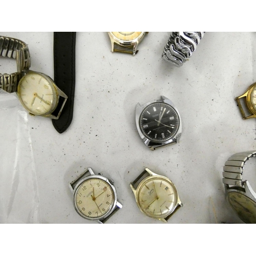 112 - Large bag of manual wind watches including Banca, Sterling, Ilona, Ingersoll, Rotary etc.