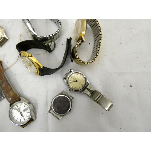 112 - Large bag of manual wind watches including Banca, Sterling, Ilona, Ingersoll, Rotary etc.