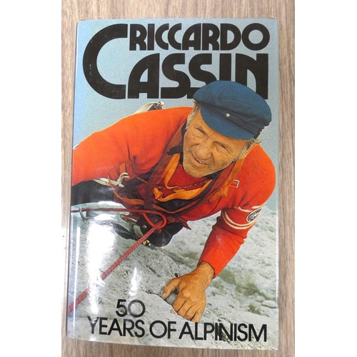 109 - CASSIN RICCARDO.  50 Years of Alpinism. Illus. Orig. green cloth in d.w., in bespoke case.... 