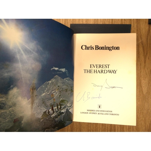 112 - BONINGTON CHRIS.  Everest the Hard Way, Illus. D.w. Signed by Bonington & Doug Scott. ... 