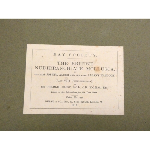 139 - RAY SOCIETY.  Alder J. & Hancock A. A Monograph of the British Nudibranchiate Mollusca... 