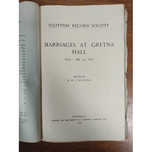 168 - ELLIOTT ROBERT.  The Gretna Green Register ... With An Introduction & Appendix by the Rev. Caleb... 