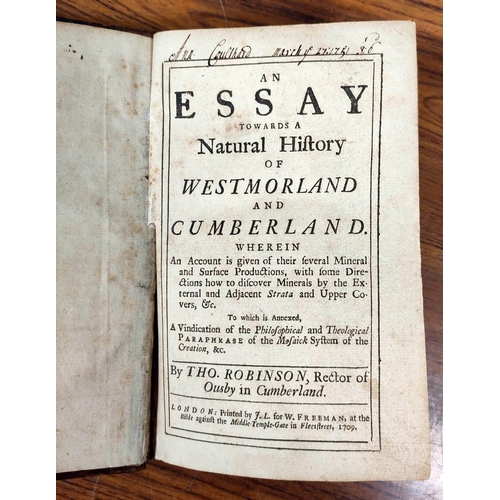 169 - ROBINSON THOMAS, of Ousby.  An Essay Towards a Natural History of Westmorland & Cumber... 