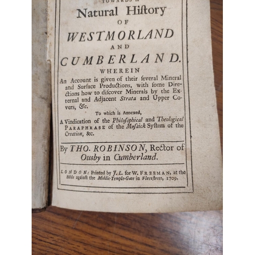 169 - ROBINSON THOMAS, of Ousby.  An Essay Towards a Natural History of Westmorland & Cumber... 