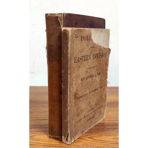 170 - Cumberland Elections.  Annotated Poll Book in well worn old cloth, probably for the 1841 E... 