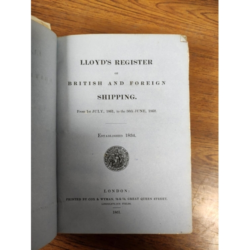 173 - LLOYDS.  Register of British & Foreign Shipping. Fldg. & other tables. Well worn bdgs. with ... 