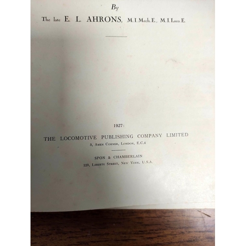 177 - AHRONS E. L.  The British Steam Railway Locomotive. Frontis & illus. Quarto. Orig. blu... 