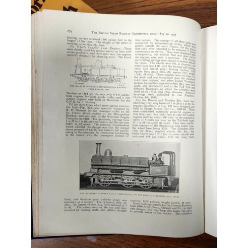 177 - AHRONS E. L.  The British Steam Railway Locomotive. Frontis & illus. Quarto. Orig. blu... 