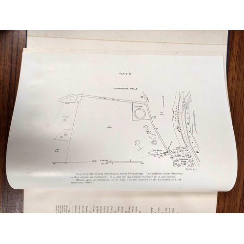 182 - CUNNINGTON M. E.  Woodhenge, A Description of the Site as Revealed by Excavations. Plates ... 