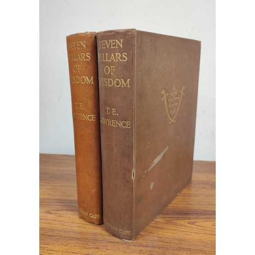 184 - LAWRENCE T. E.  Seven Pillars of Wisdom. 2 copies. Illus. Quarto. Orig. brown cloth. 1st t... 