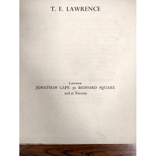 184 - LAWRENCE T. E.  Seven Pillars of Wisdom. 2 copies. Illus. Quarto. Orig. brown cloth. 1st t... 