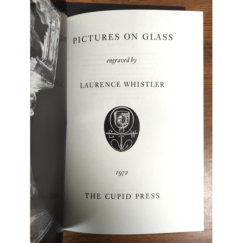 186 - WHISTLER LAURENCE.  Pictures on Glass. Signed ltd. ed. 1210/1400. Illus. Large 8vo. Orig. black clot... 