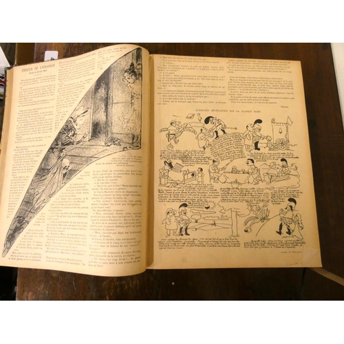 261 - Le Rire, Journal Humoristique.  Bound vol. of various issues, col. wrappers, cartoon plate... 