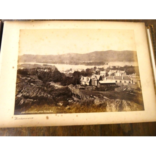 262 - Photographs.  26 mounted late Victorian sepia photographs, mainly views in & around Lerwick, She... 