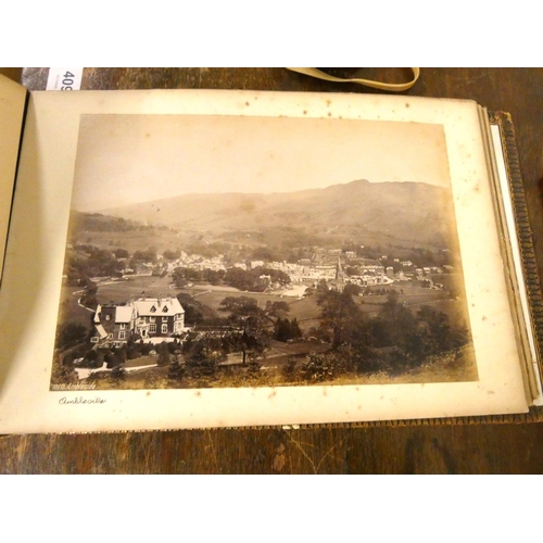 262 - Photographs.  26 mounted late Victorian sepia photographs, mainly views in & around Lerwick, She... 