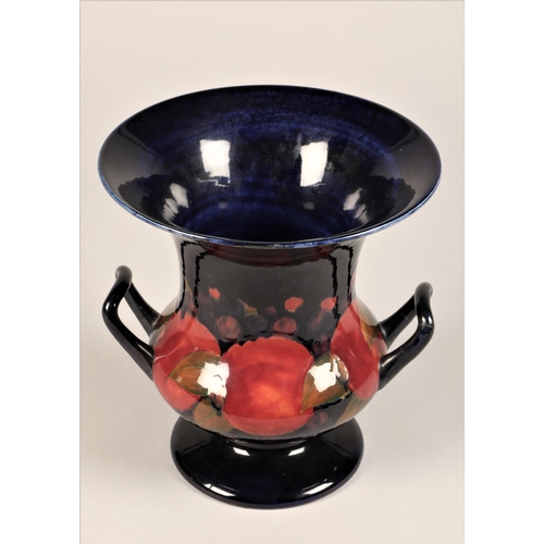 191 - Large Moorcroft pottery campana vase, decorated with pomegranate pattern, signed and incised Moorcro... 