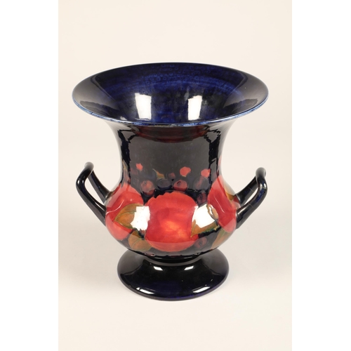 191 - Large Moorcroft pottery campana vase, decorated with pomegranate pattern, signed and incised Moorcro... 