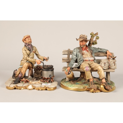 189 - Capodimonte tramp figure x 2