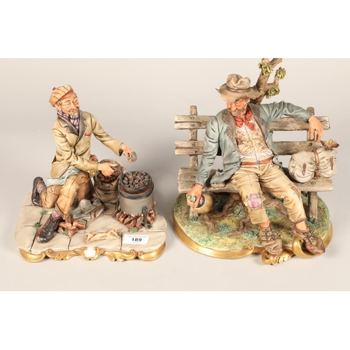 189 - Capodimonte tramp figure x 2