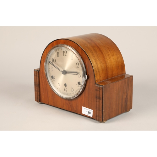 190 - Art-deco style mantel clock, 22cm height