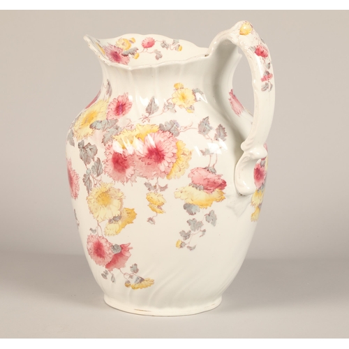 192 - Large floral jug