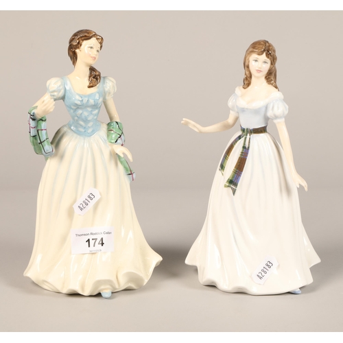 174 - Two Royal Doulton figures, 'Flower of Scotland' and 'Spirit of Scotland'