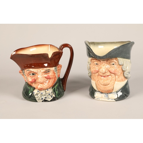 185 - Pair of Royal Doulton character jugs. Tallest: 17cm