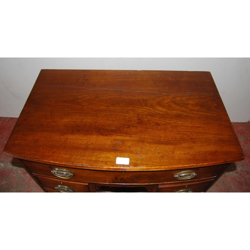 407 - Georgian-style mahogany kneehole desk with large drawer above two banks of three graduated drawers a... 