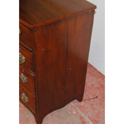 407 - Georgian-style mahogany kneehole desk with large drawer above two banks of three graduated drawers a... 