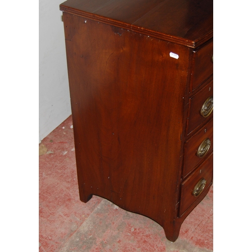 407 - Georgian-style mahogany kneehole desk with large drawer above two banks of three graduated drawers a... 