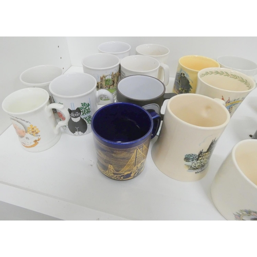 285 - Collection of commemorative mugs, crested ware and other decorative items