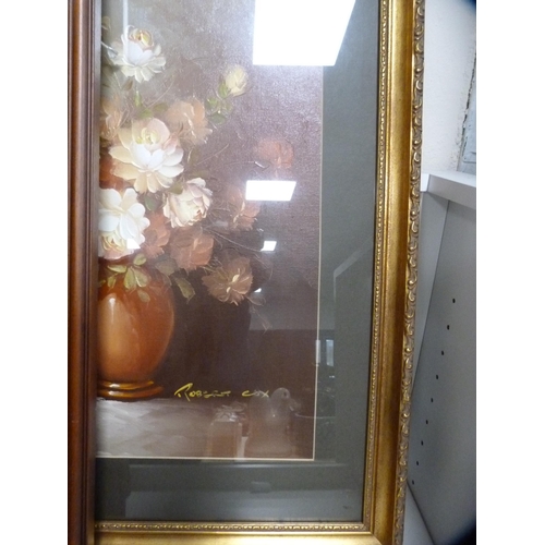 109 - Robert CoxVase of flowers and five framed prints.