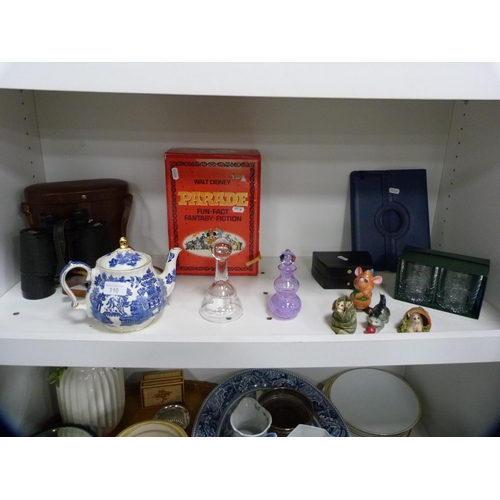 110 - Collection of decorative items including a pair of Scottish Beneagles whisky tumblers, Caithness sce... 